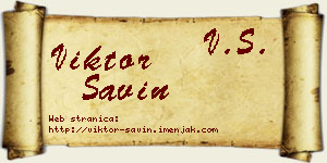 Viktor Savin vizit kartica
